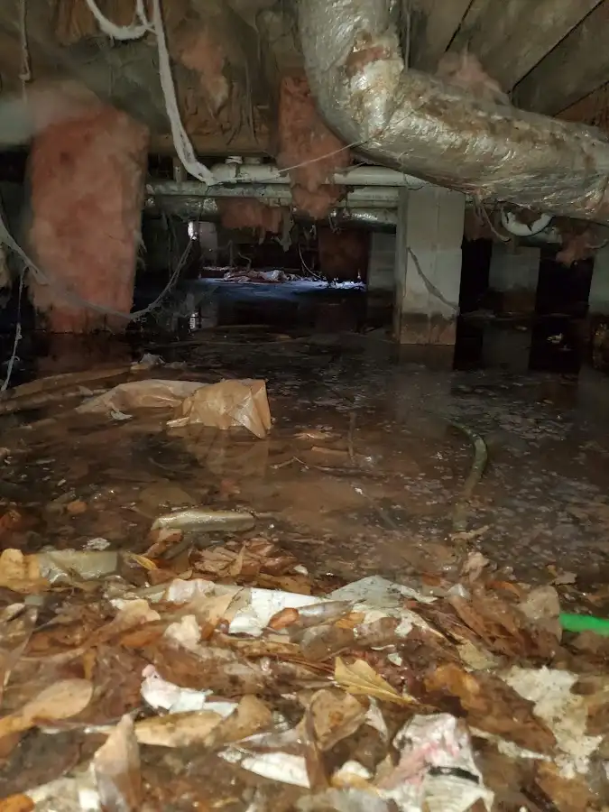 Crawl space flood assessment for Commercial Water Damage Restoration in Boyes Hot Springs